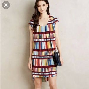 {anthropologie} Maeve Multi Color Striped Dress